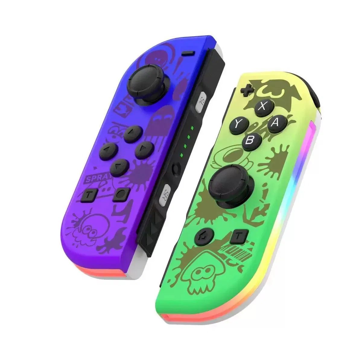 Handheld Game Console Switch Joycon Left and Right Gamepads Colorful RGB Lights Wake up 5.2 Bluetooth Vibration Somatosensory