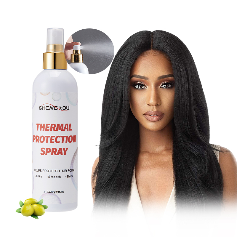 Private Label Hair Thermal Protection Spray Argan Oil Silk Smooth Hair Heat Protection Spray