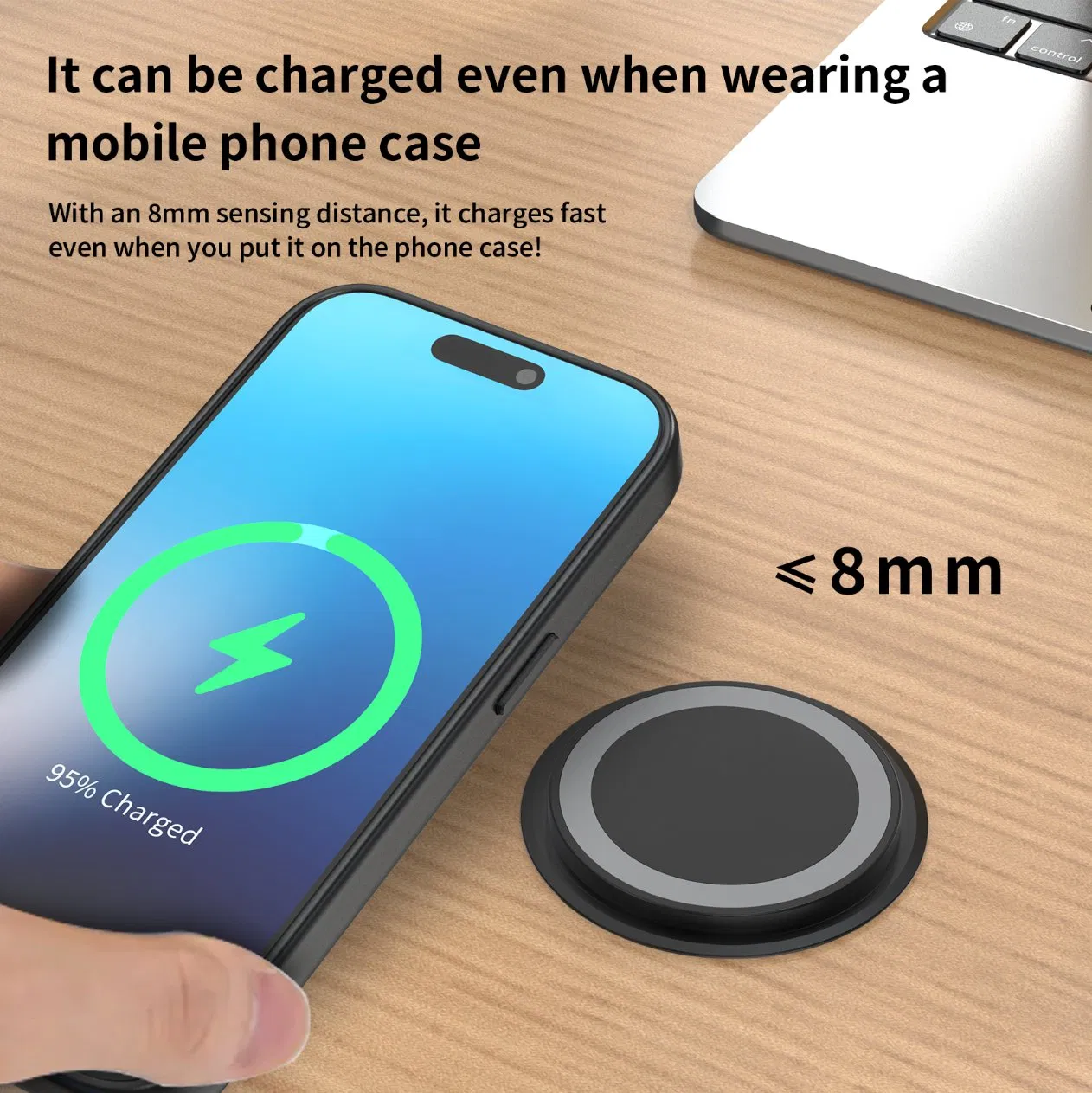 Магнитная беспроводная зарядка 15W Invisible Strong-Magnet
