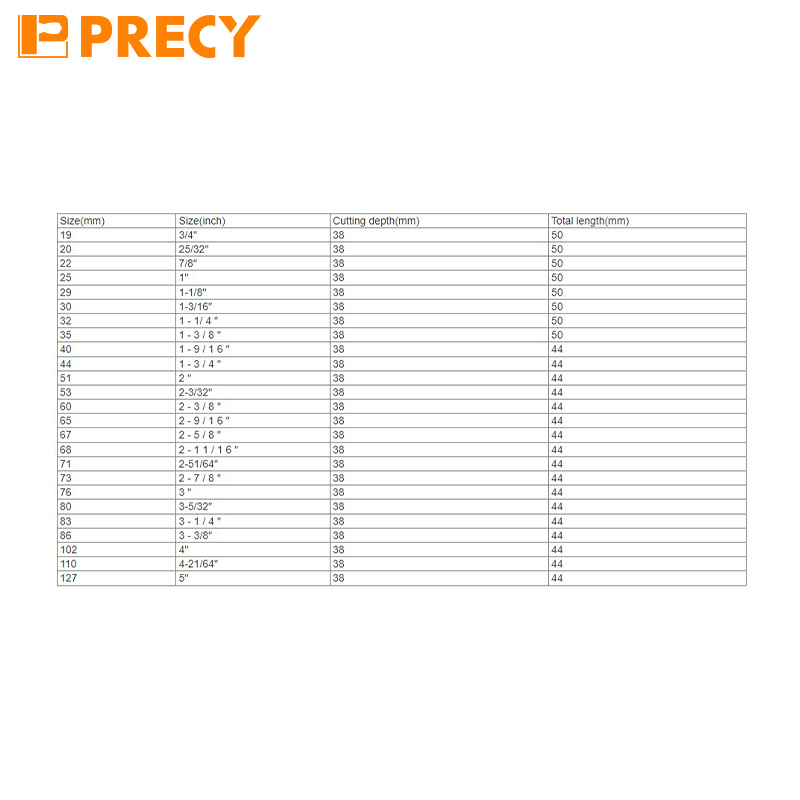 Bi-Metal Hole Saw 38mm Cutting Depth for Cutting Metal