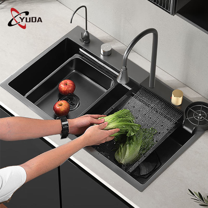 Modern Luxury Design Stainless Steel Kitchen Sink, Handmade Kitchen Sink, Intelligent