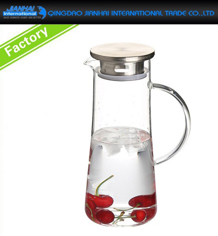 Kitchen Handled Glass Fruit Juice Ice Tea Container
