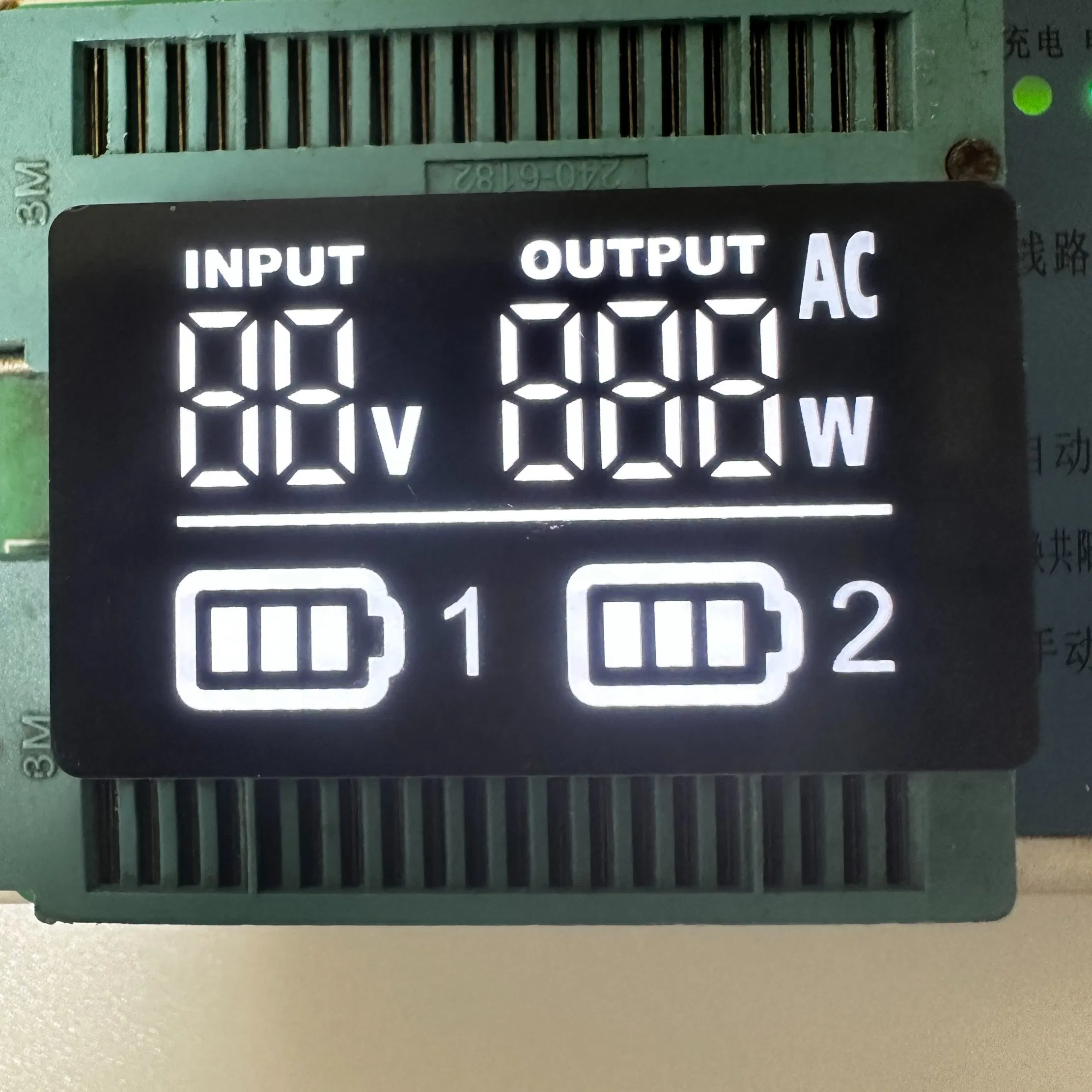 Customized Invisible 7 Segment LED Display White for Energy Storage