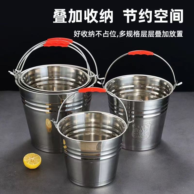 China Made Kitchenware Water Ice Cube Beer Stainless Steel Ice Bucket