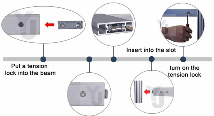 Tension Lock Tension Lock Tension Lock for Aluminum Exhibition Booth