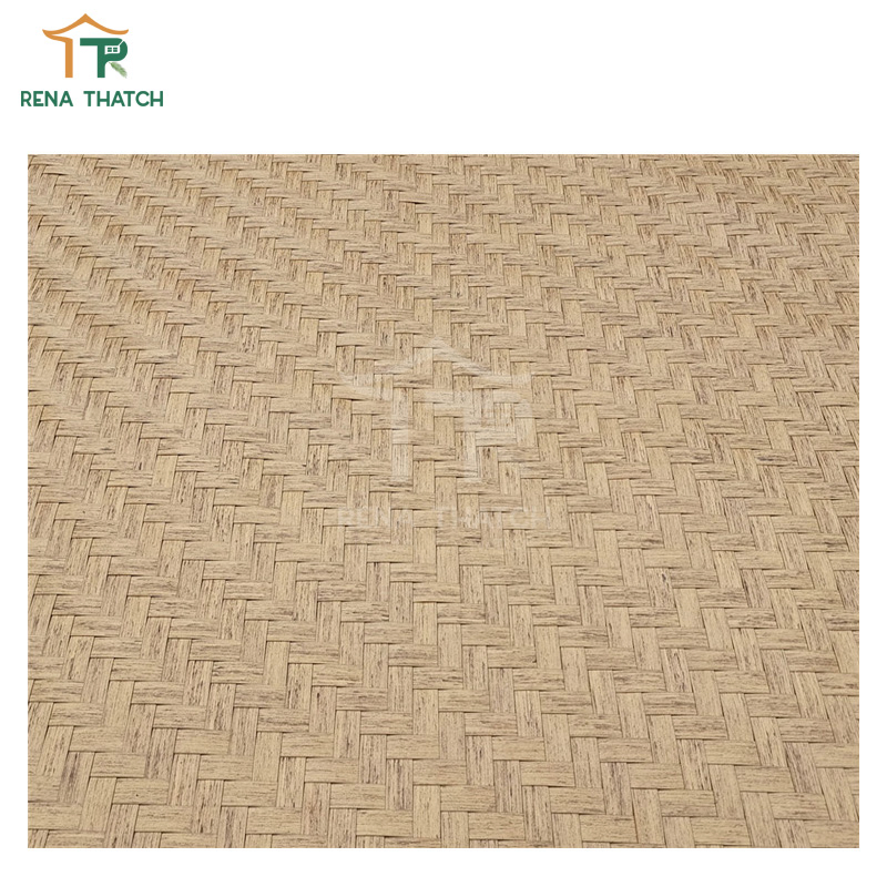 UV Resistant Synthetic Bamboo Weaving Sheet Artificial Rattan Weave Ceiling