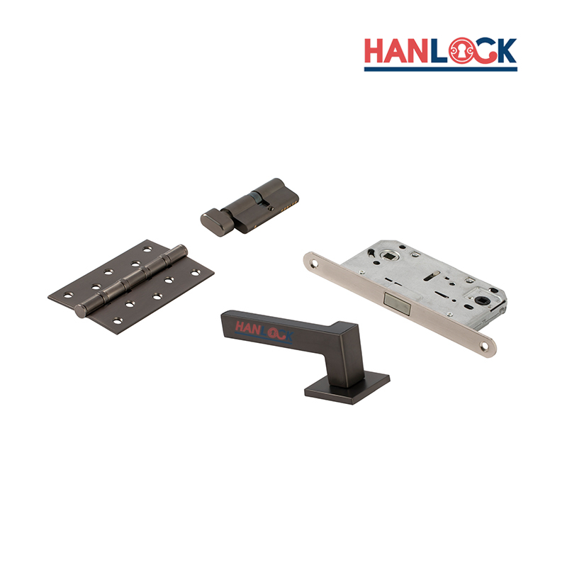 Anti-Corrosion Bright Silver/Black/White Optional Wood Door Hardware Aluminum Alloy Door Lever Handle