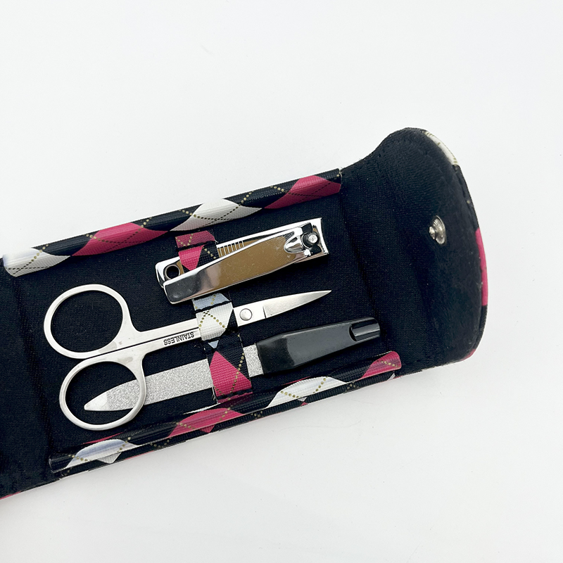 3PCS Nail Cutter Care Grooming Kits Manicure Set with Travel Bag and Mirror