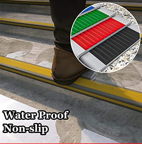PVC Stair Edge Non-Slip Strip, Stair Edge Protector, Self Adhesive Stair Edge Non-Slip Traction Treads