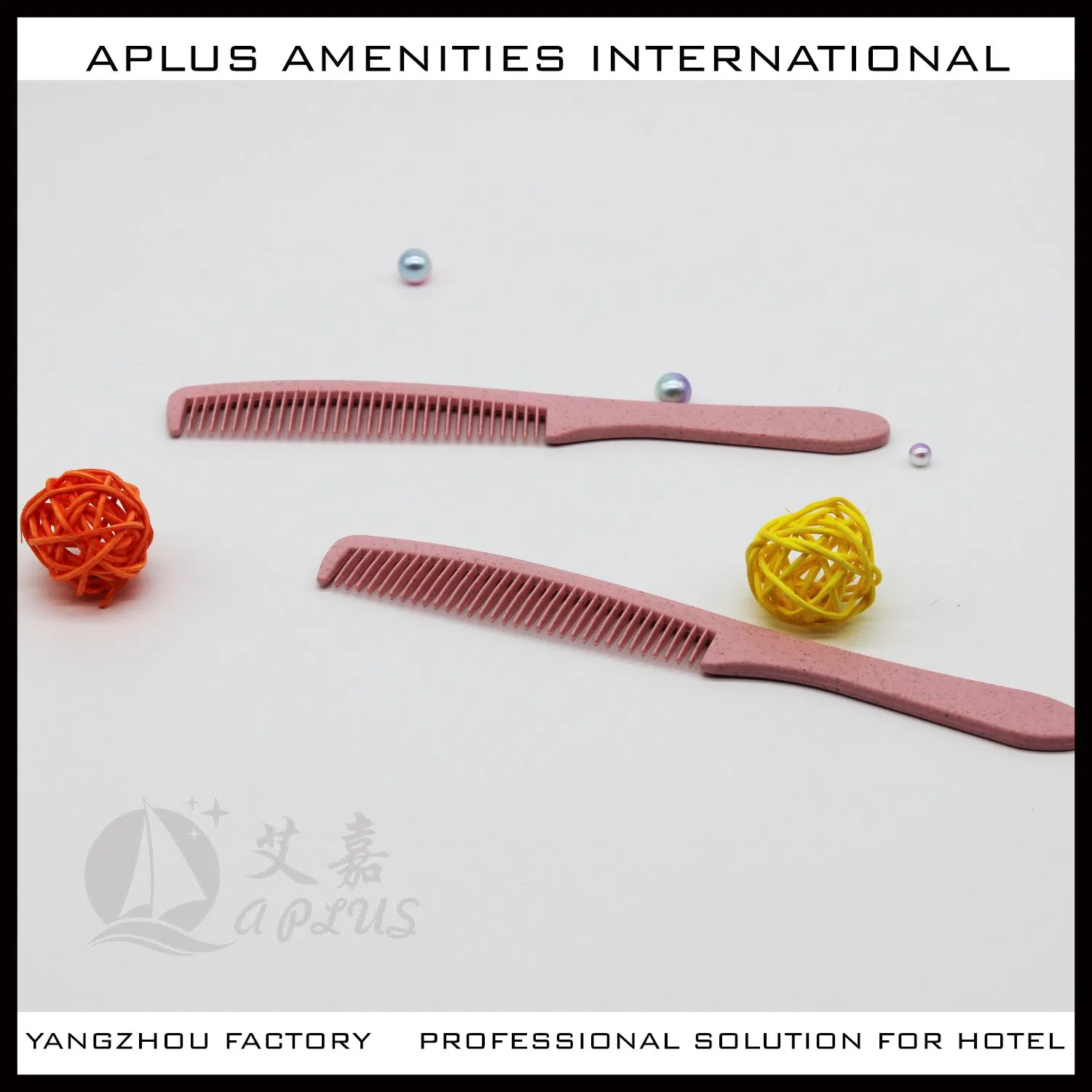 Eco-Friendly Wheat Straw Hotel Disposable Comb 07