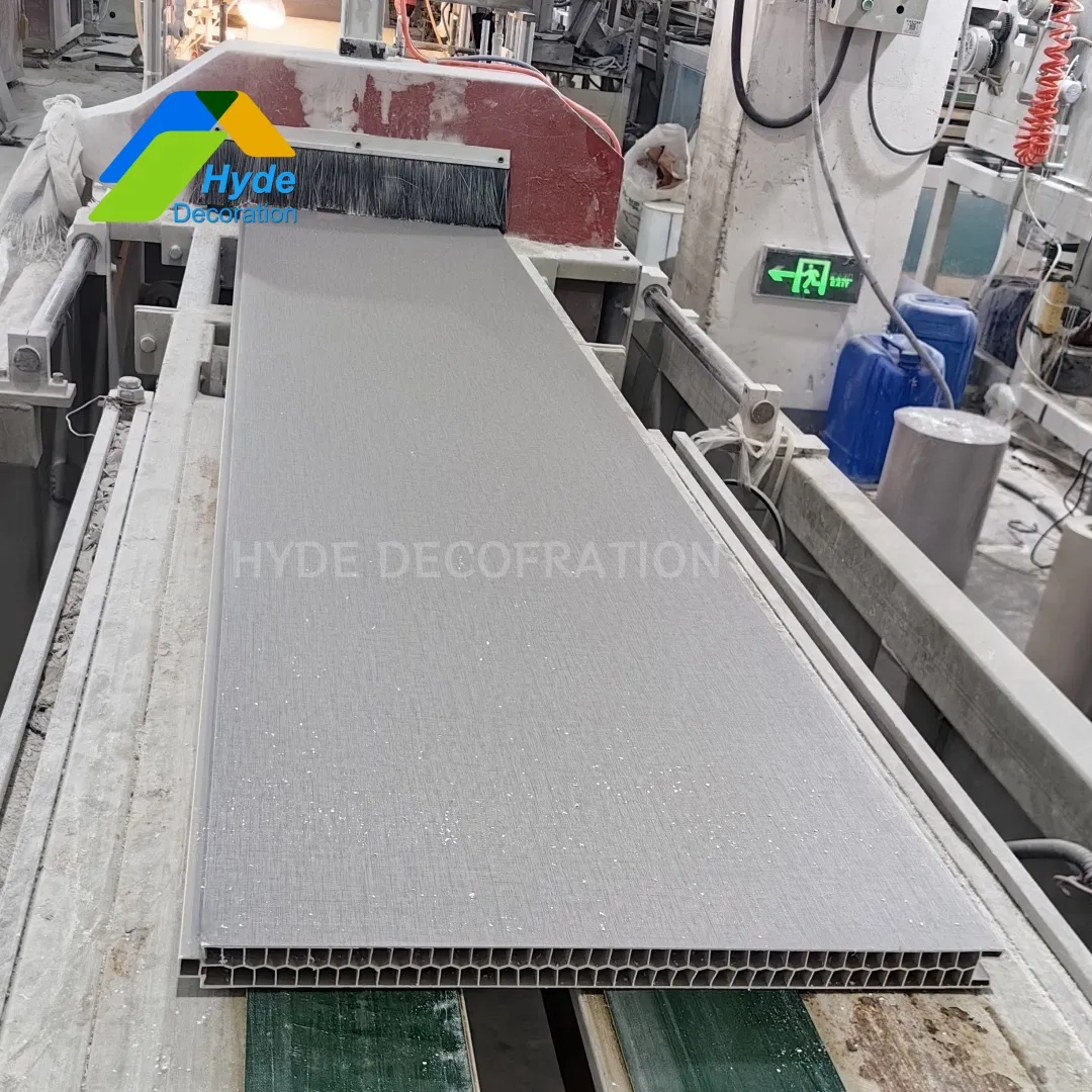 Double-Sided Plastic Tongue and Groove PVC Laminated Panel Wall Partition for Bedroom Living Room Bathroom Kitchen