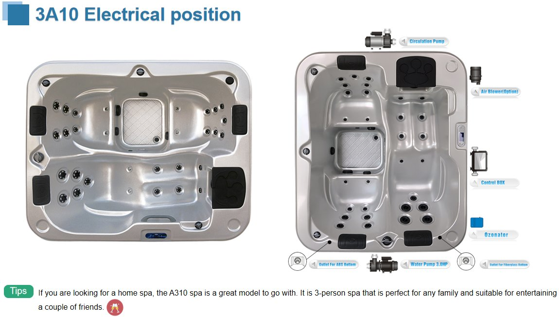 Гидромассажная ванна на 3 персоны с подогревом