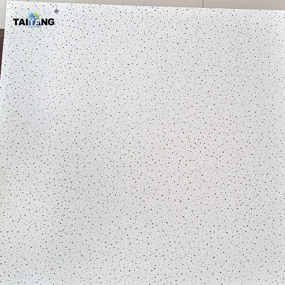 16mm Acoustic Ceiling Board Faux Plafond Acoustique 60*60 Ceiling Tiles 2X2 Black Plaquetas De Cielo Falso