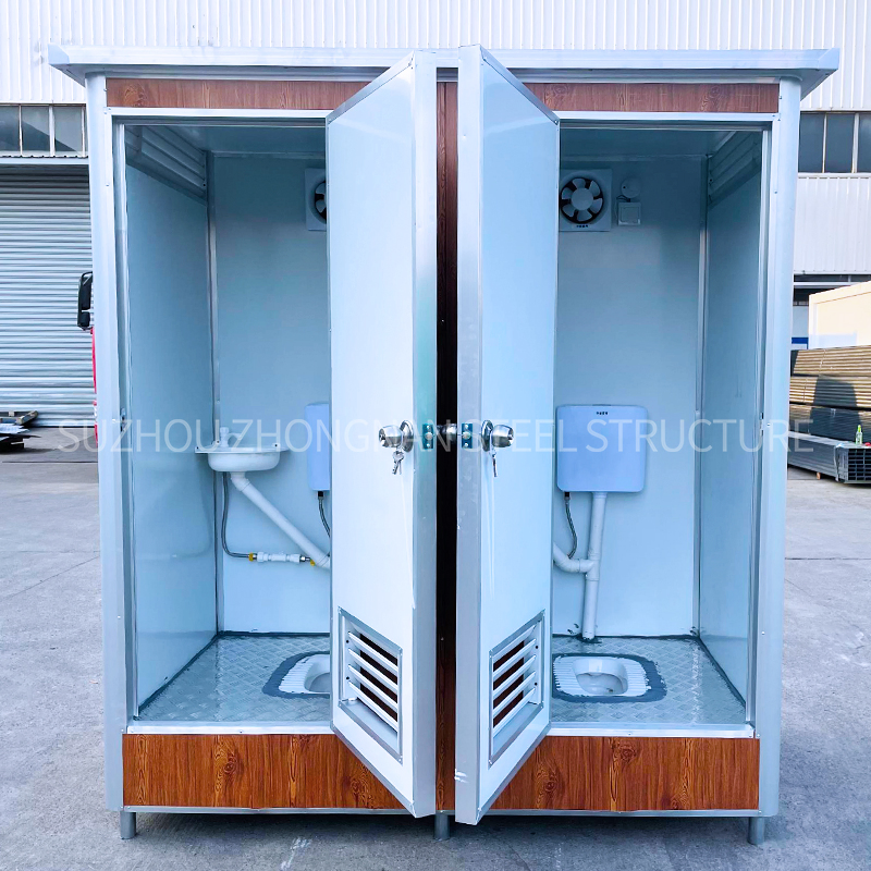 Boxable Grain Prefab Steel Mobile Portable Lavatory Temporary Toilet Factory Price