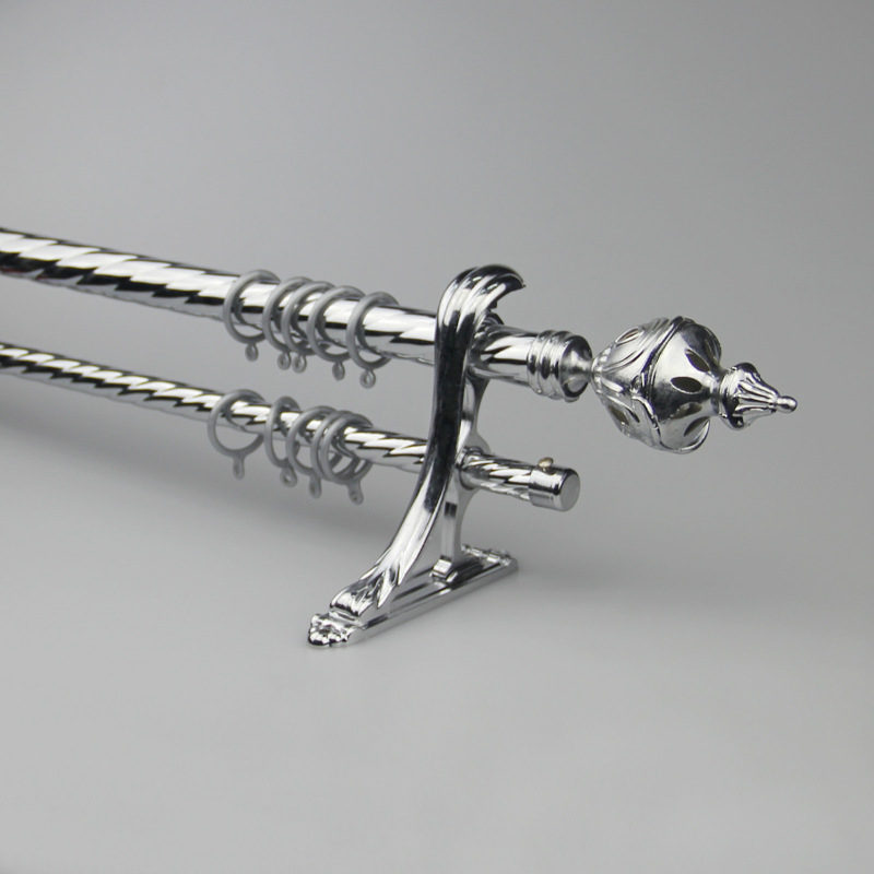 Customized Length Adjustable Curtain Rods Hot Sale Metal 25mm Window Curtain Rods