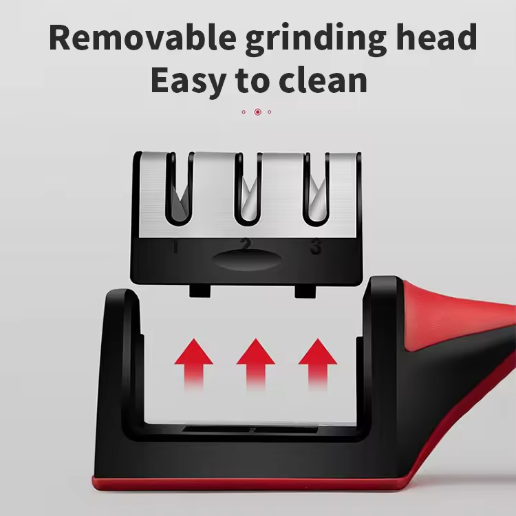 Wdf Factory Wholesale Knife Afiador De Faca Profissional Whetstone Manual Professional 3 Stage Knife Sharpener