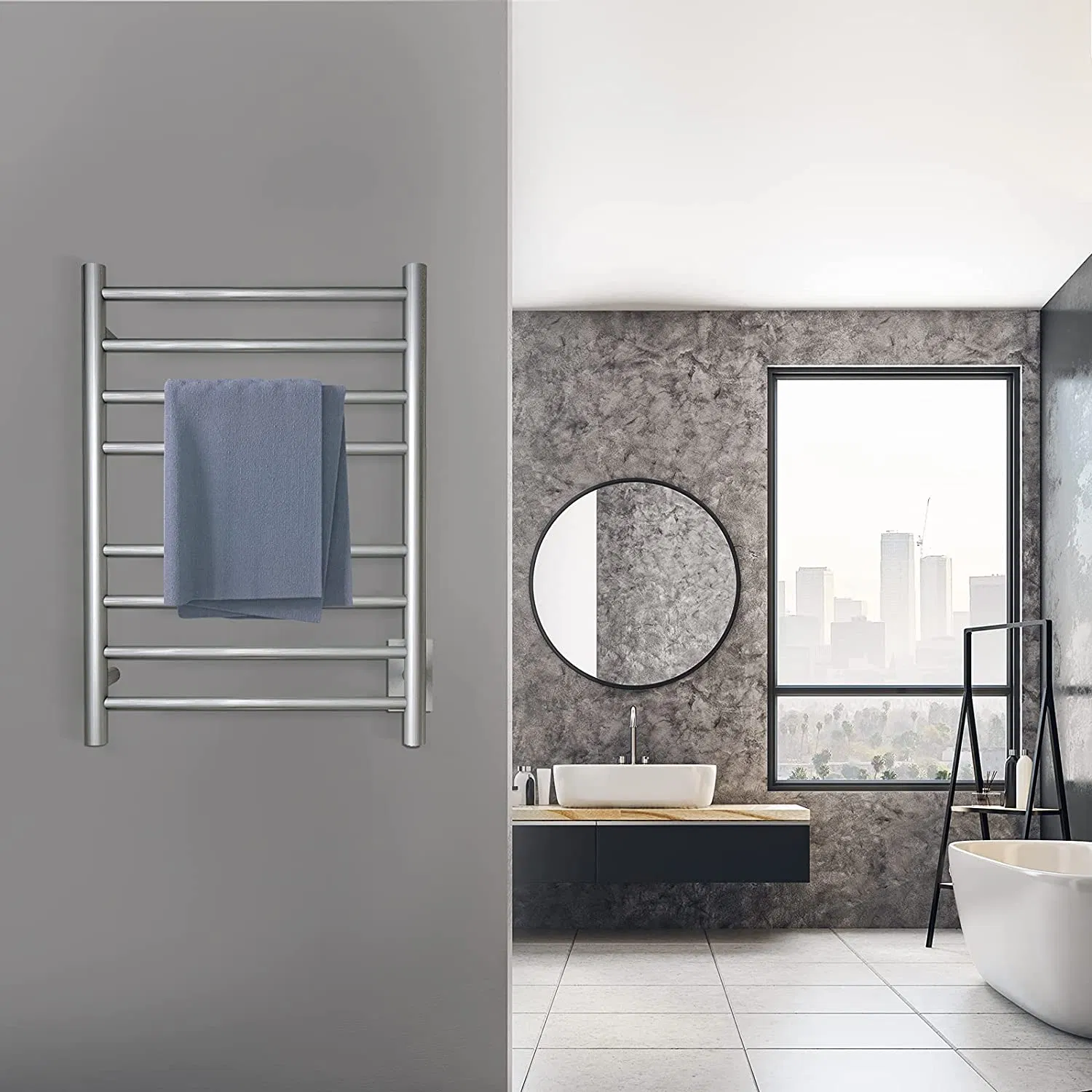 High Quality SUS304 Electric Towel Warmer Heated Towel Rail for Bathroom