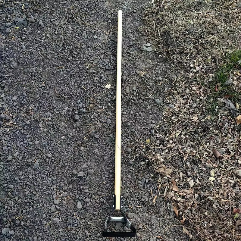 Stirrup Type Garden Weeder Steel Hoe with Long Wooden Handle Weeding Tool