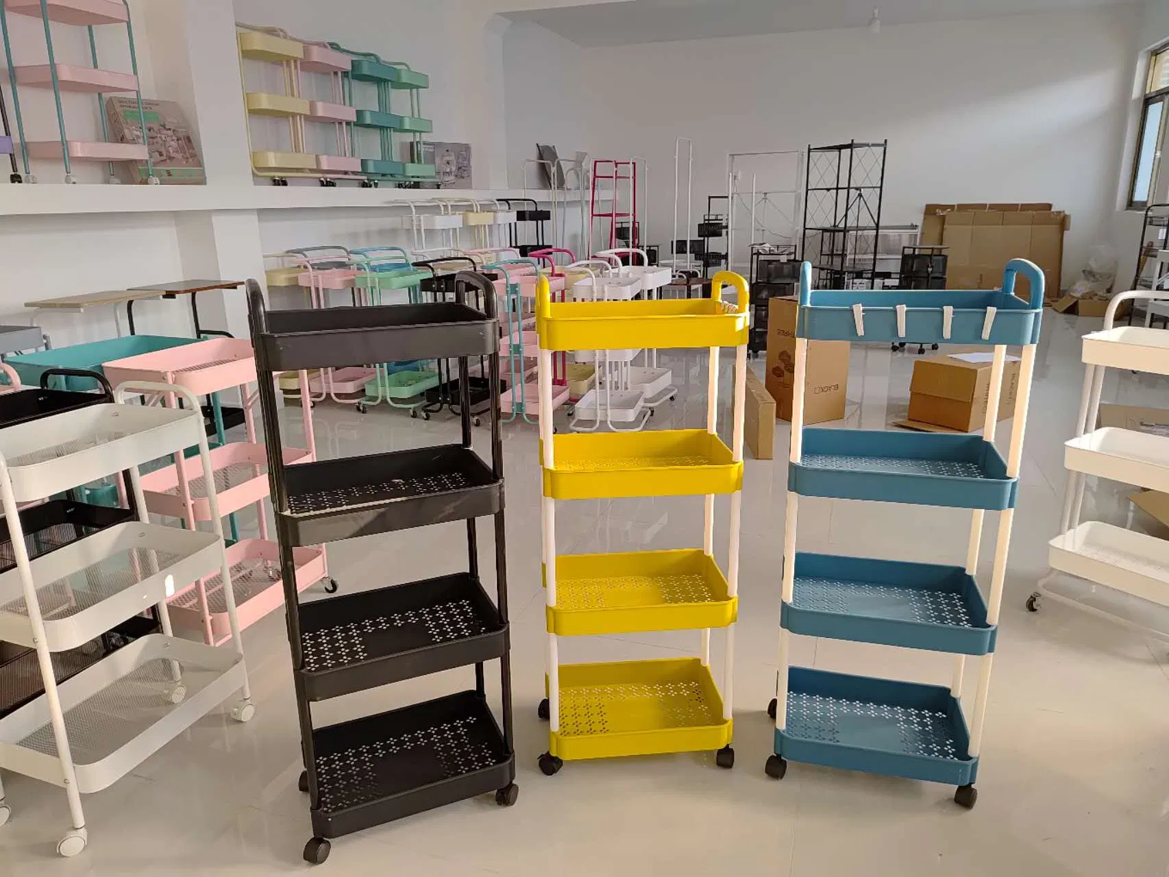 Foldable Storage Rack 3-Tier Trolley for Travel Camping Gear Storage