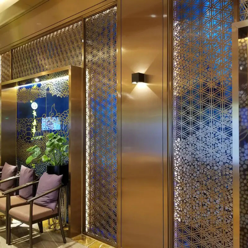 Metal Divider Decorative Panel Chinese Ancient Style Partitions Laser Cutting Screen