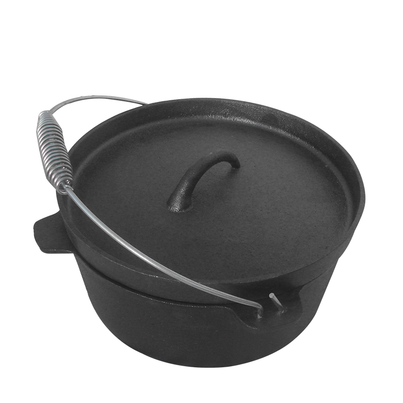 Чугунный казан для кемпинга без ножек