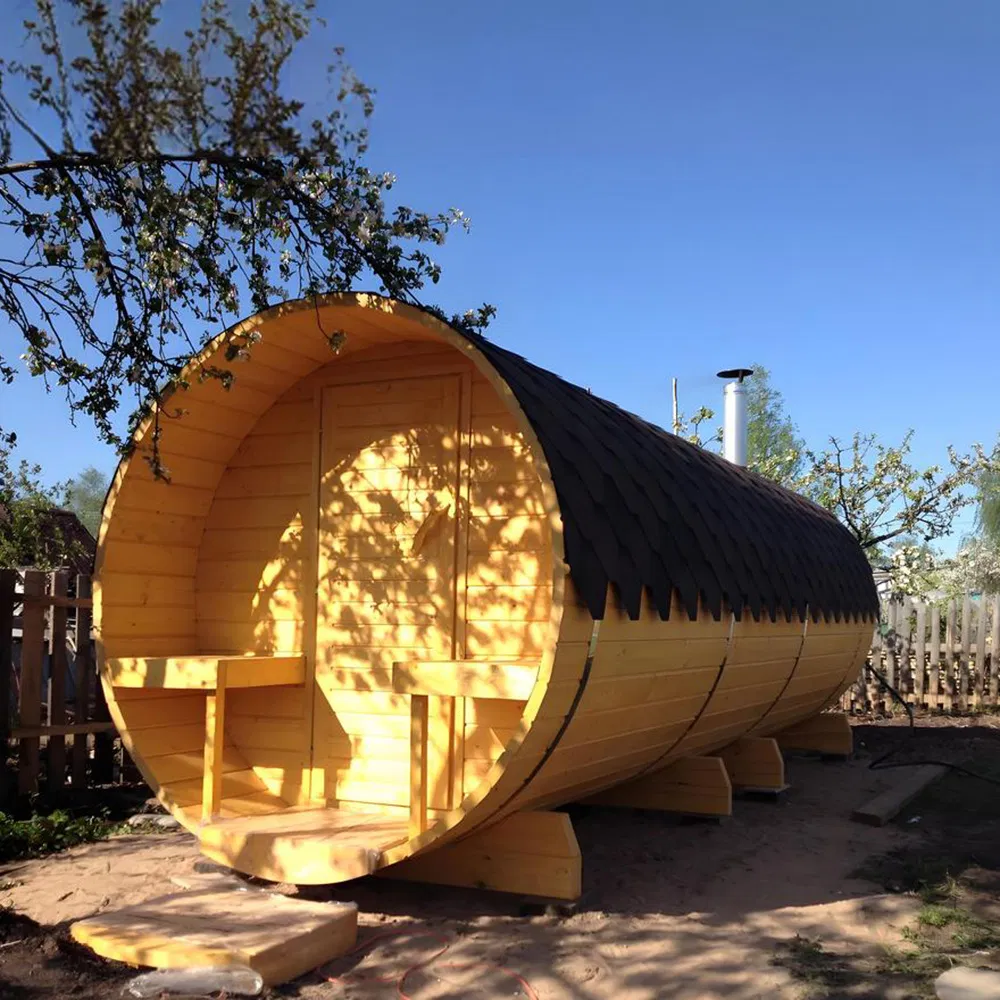 Премиум сауна из массива дерева для улицы
