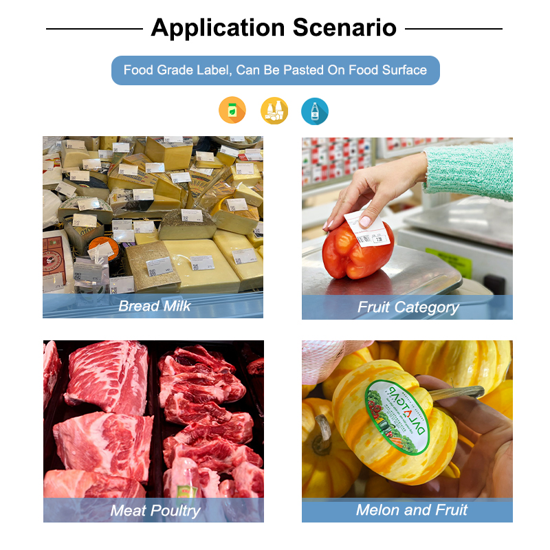 Supply European Self-Adhesive Material Food Grade Safety Top Thermal Milk Label Sticker