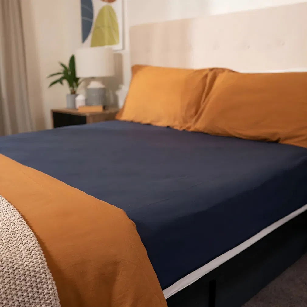 Machine Washable Soft Waterproof Bed Sheet Cotton Fitted Sheet Comfortable Home Bedding