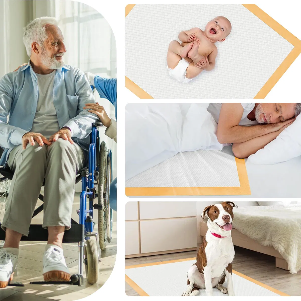 Esun Absorbent Medical Hospital Bed Incontinence Pads or Kids, Adults