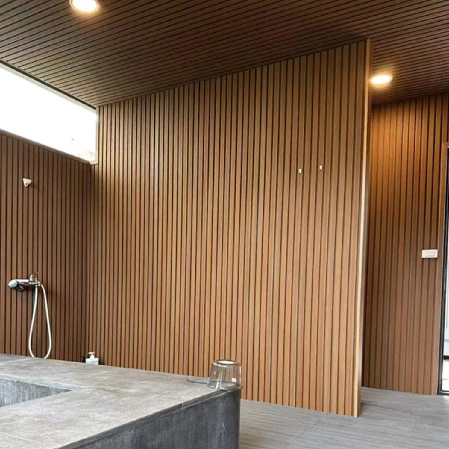 3D WPC Ceiling Interior Home Decor Louver PVC Board Decoration Panel