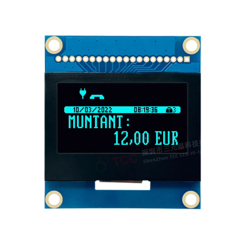 20 Pin 128X64 Monochrome LCD Module SSD1309 Driver 1.54 Inch Spi OLED Display