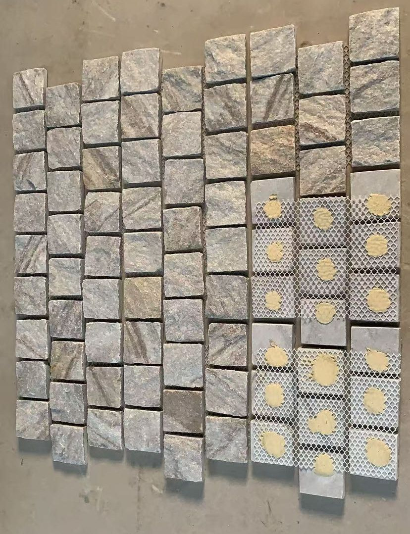 Nature Quartzite Slat Stone Cobblestone for Outdoor Flooring