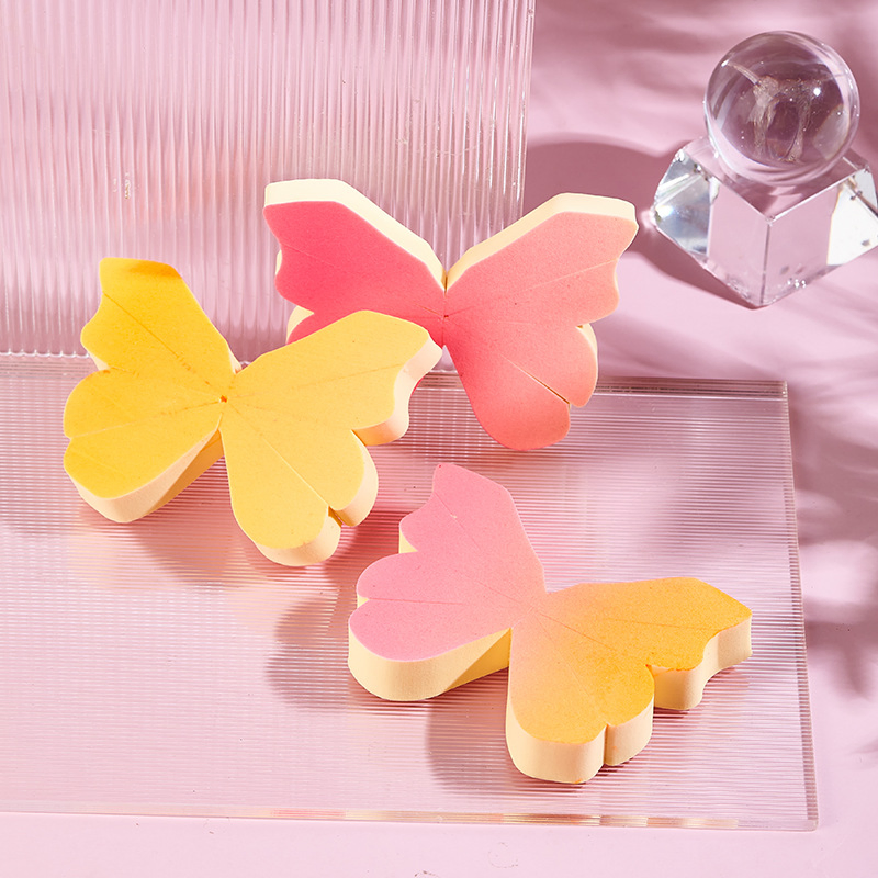 Wholesale Non Latex Gradient Butterfly Powder Puff