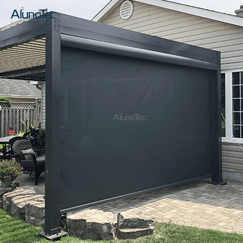 Automatic Outdoor Aluminium Waterproof Zip Track Roller Blinds