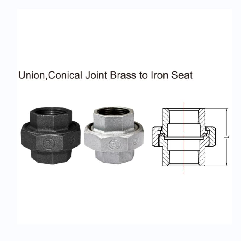 Malleable Iron Brass Seat Union Use for Fire Fighting System