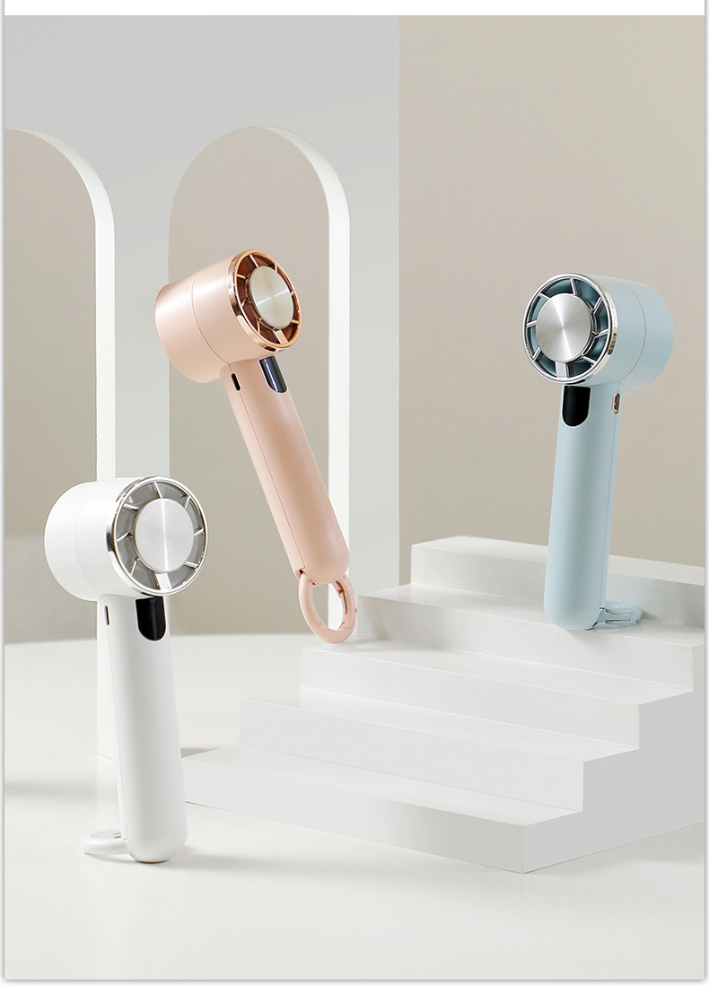 Newest Fashion Fan Rechargeable Portable USB Fan Electric Handheld Cooling Hand Holding Small Rechargeable Portable Pocket Fan