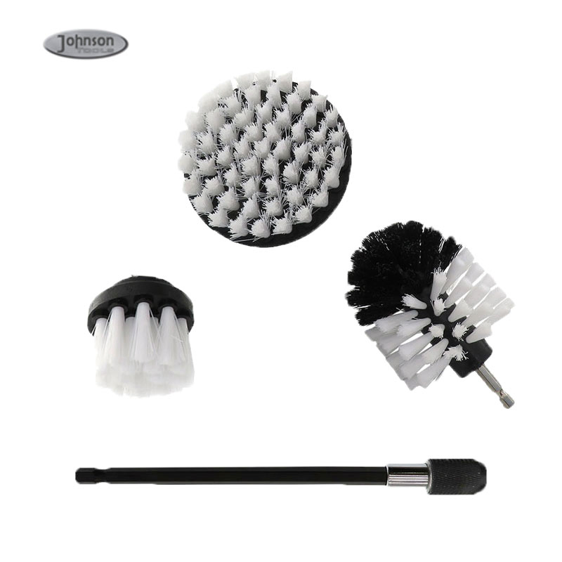Popular 4 PCS White Drill Bit Brush Car Detailing Kit for Cleaning Car