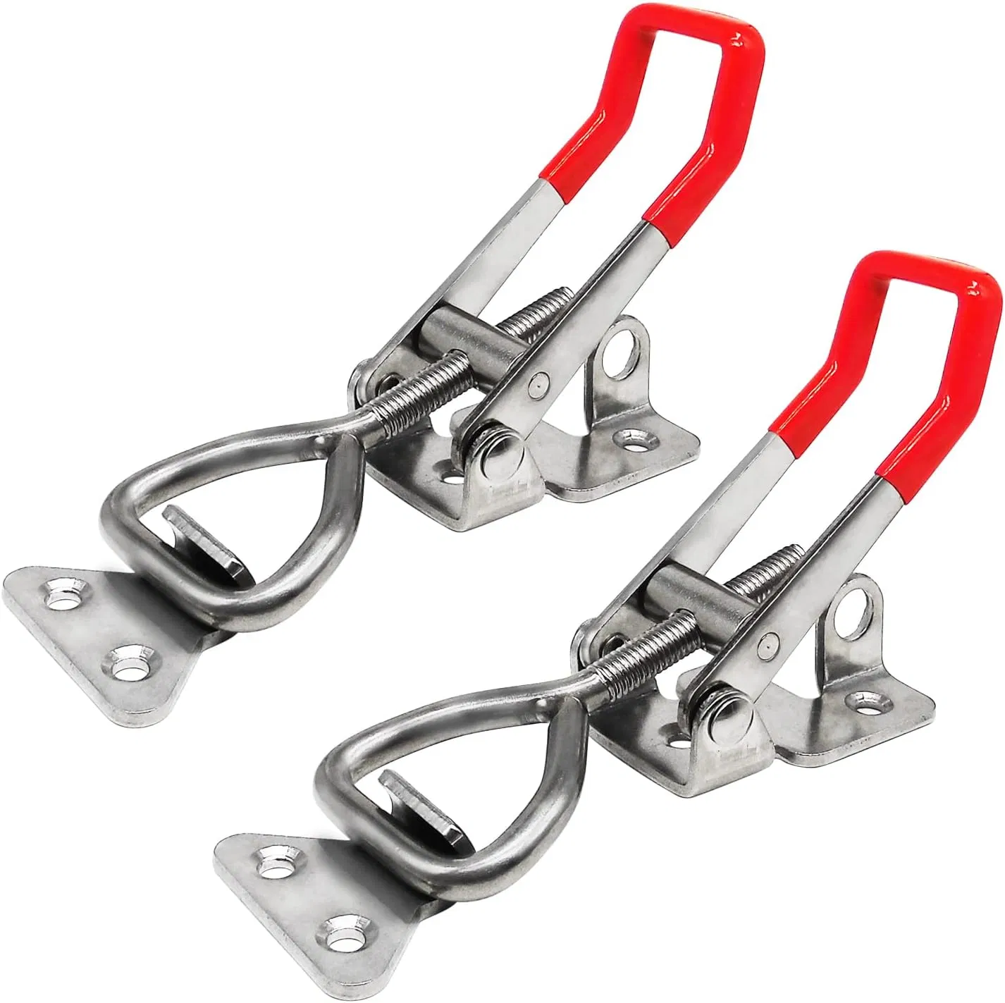Toggle Latch Clamp, 304 Stainless Steel Adjustable Toggle Latches With Lock Hole, 1320Lbs Holding Capacity Toggle Clamp for Smoker Lid Jig, ToolBox Case, 2pack