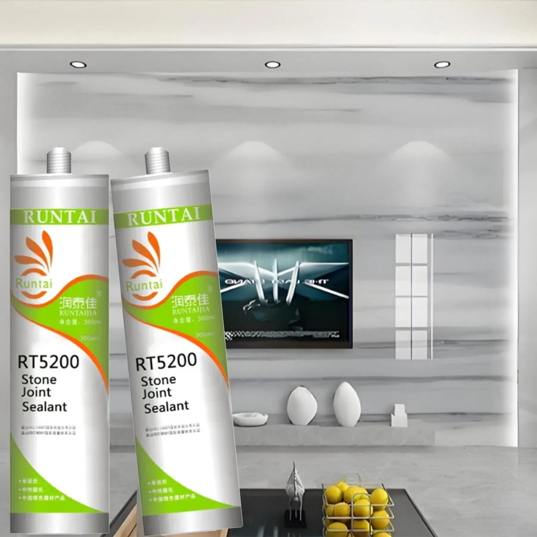 Runtai White Neutral Stone Silicone Sealant No Corrosion for Marble