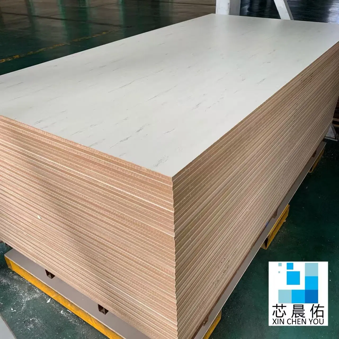 Black Tree Texture, White with Black Melamine MDF Board