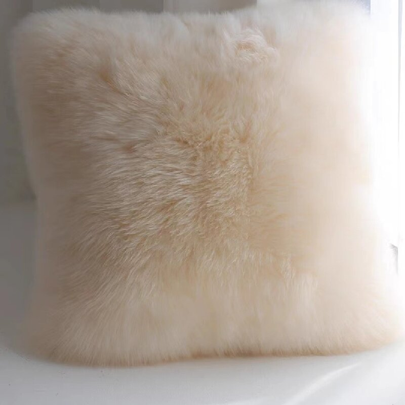 Fake Fur Polyester Cushion of Throw Pillow Body Travel Cover Pillowcase