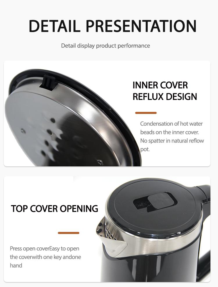China Supplier Tray Electric Kettle Stainless Steel Boiler Glass Tea Pot Glass Baseset Samovar Electric Turkish Tea Maker Kettle