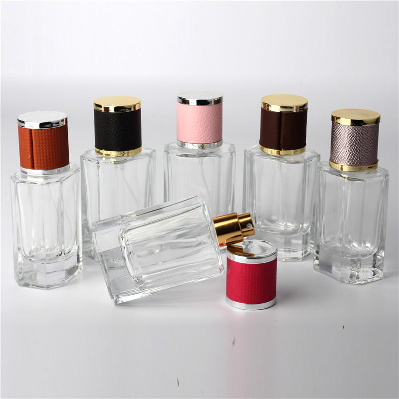 40ml Spray Bottle with PU Cap Empty Glass Perfume Bottle
