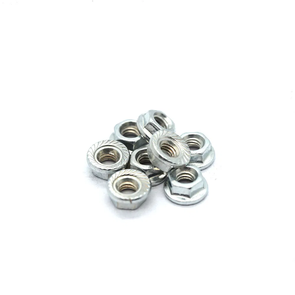 Hexagon Head Self-Locking Flange Nuts with Flush Vertical Groove and Serration