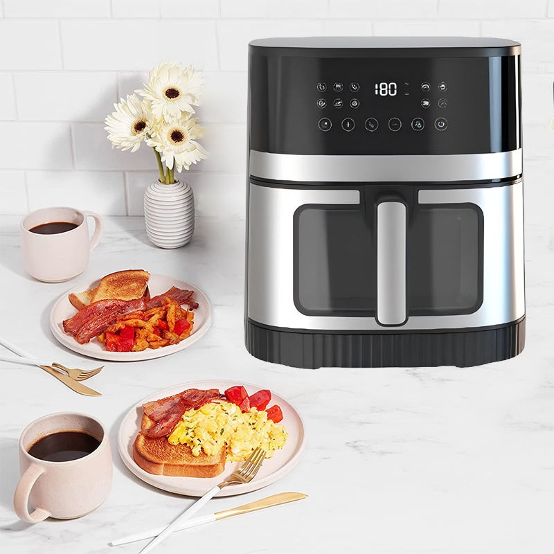 9.5L Air Fryer with Window for Family: Safe and Oil-Free, One-Touch Convenience, Guarding Family Delicacies