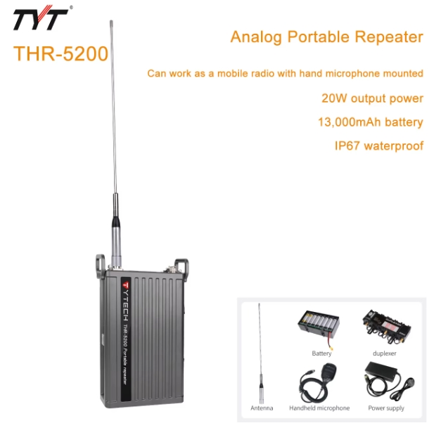 Портативная рация TYT THR-5200 с GPS, 20Вт