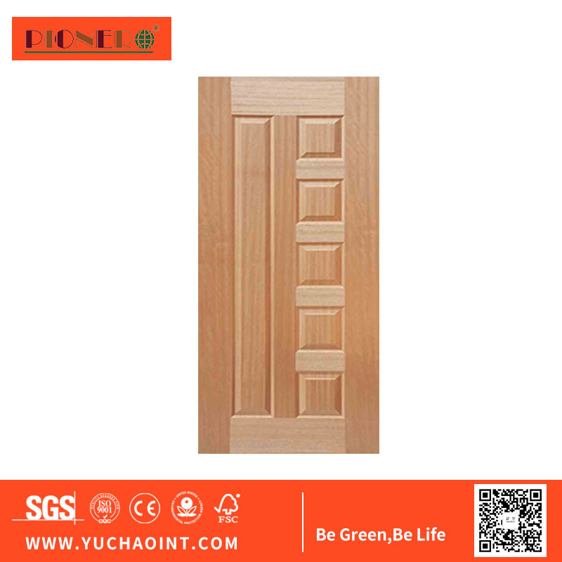Factory Price Oak Veneer Hardboard HDF Molded Laminate Door Skin, Melamine Door Skin