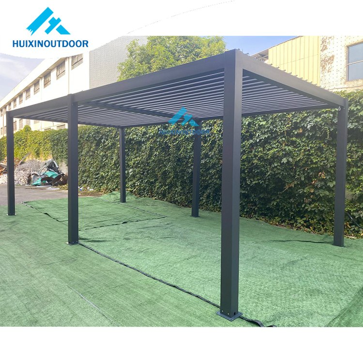 Motorized Gazebo Aluminum Louvre Roof Pergola for Garden Personalized Made Chinese Aluminum Balcony Sun Roof Pergola