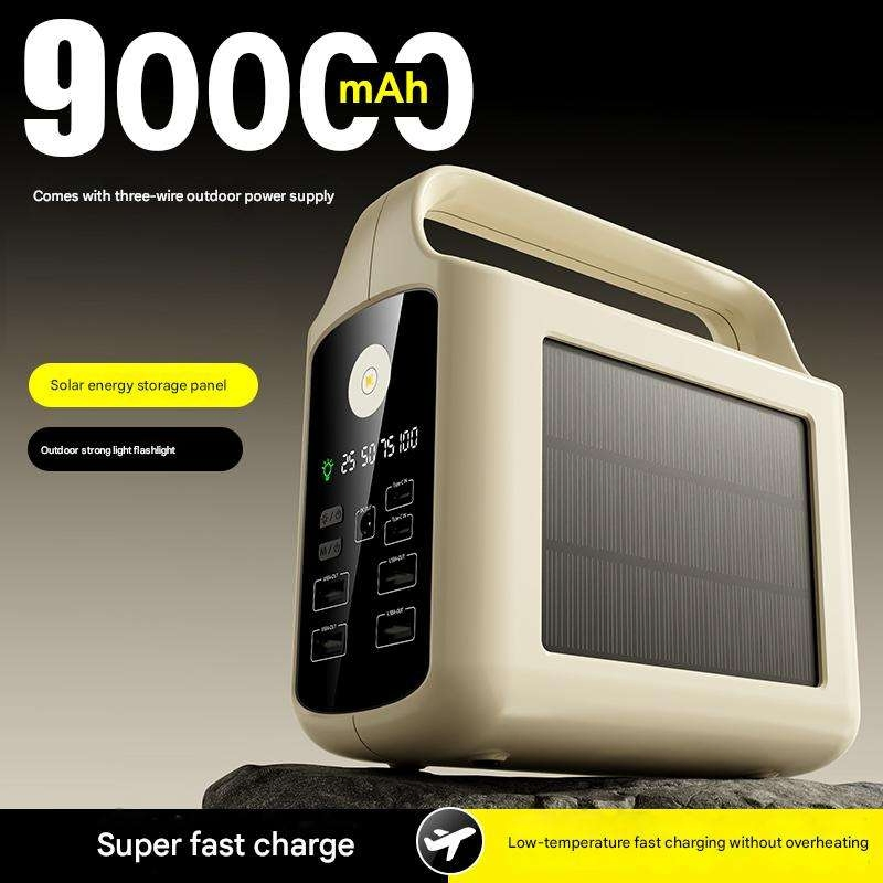 Портативная солнечная электростанция 90000mAh, ультратонкая