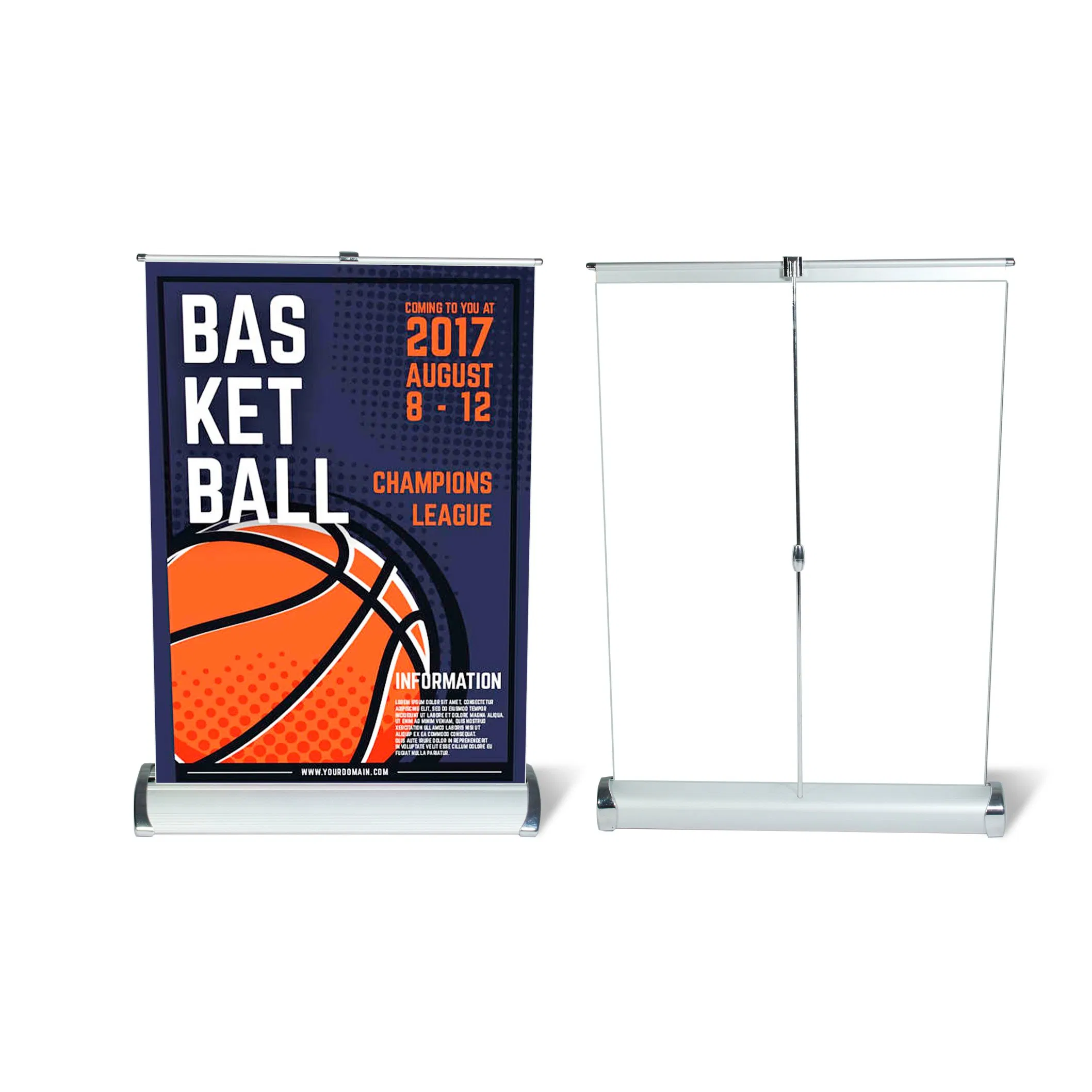 Mini Desk A3 A4 Hand Held Roll up Customized Screen Display Portable Retractable Banner in Stock